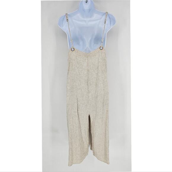 Show Me Your Mumu Jansen Jumpsuit Cream Linen Size Small - Picture 3 of 8